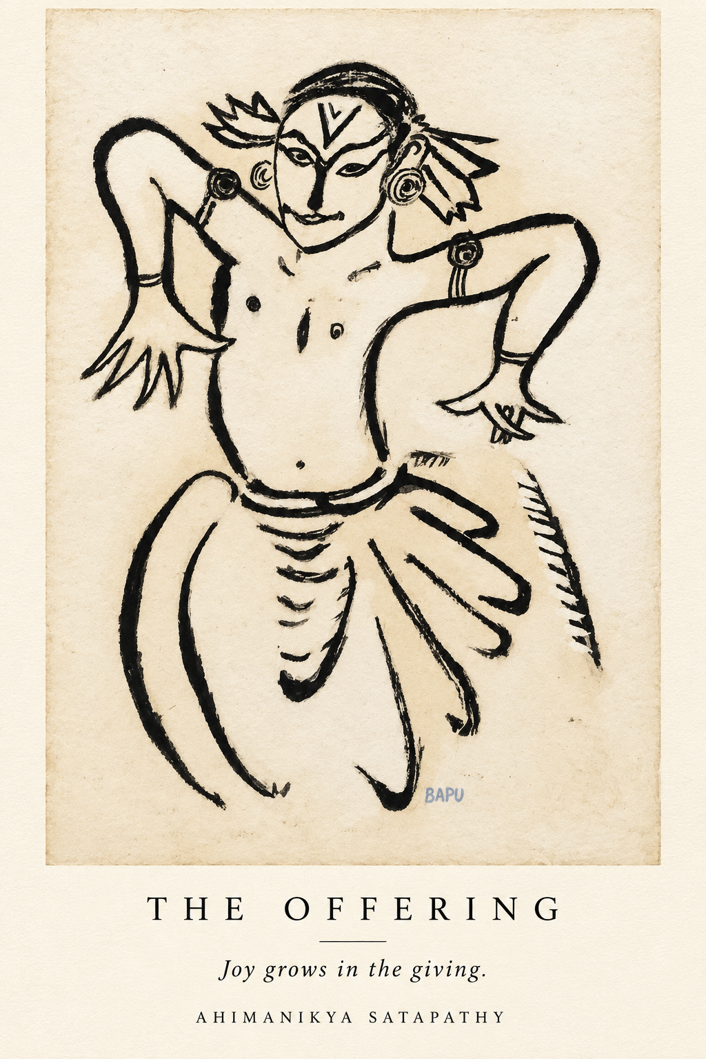 The Offering, refined print of artwork by Ahimanikya Satapathy