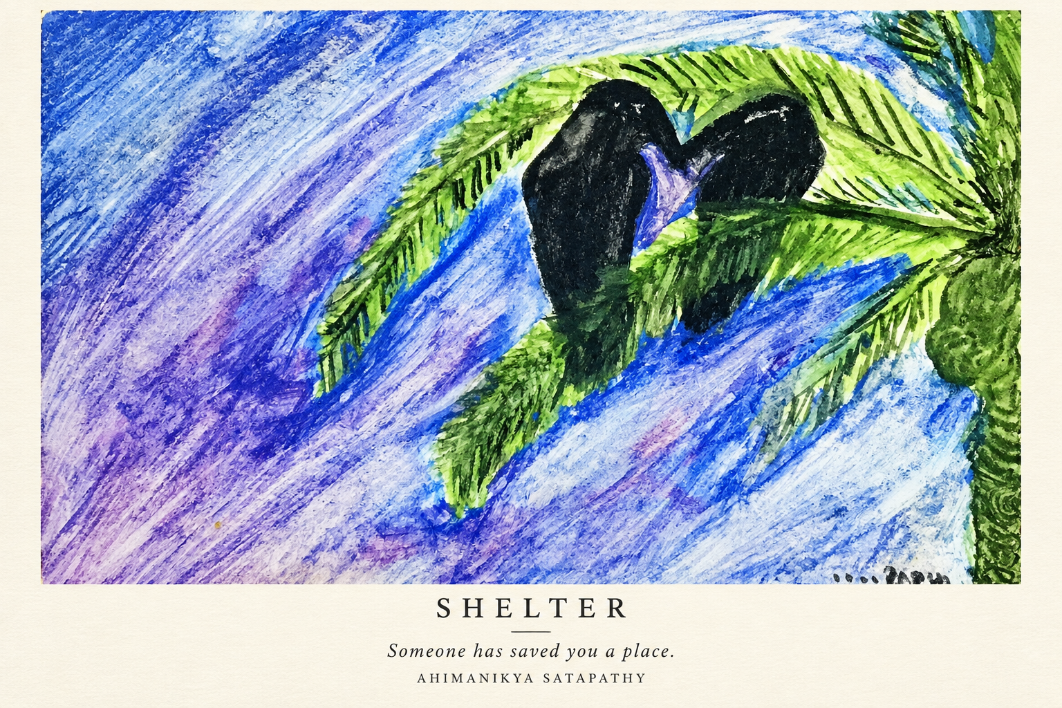 Shelter, refined print of artwork by Ahimanikya Satapathy