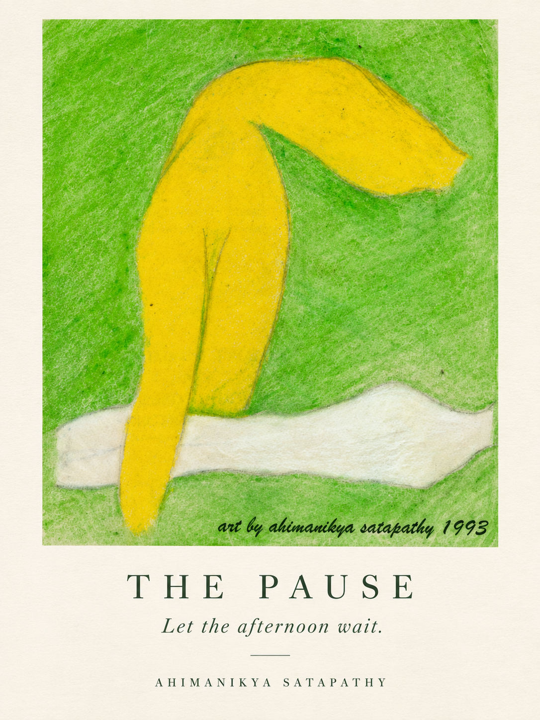 The Pause, refined print of artwork by Ahimanikya Satapathy