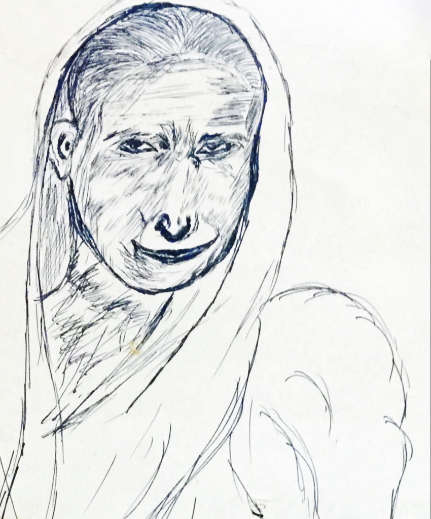 Grandmother, original artwork by Ahimanikya Satapathy